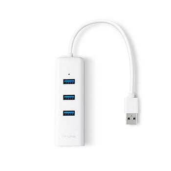Adaptador USB-A 3.0 para Ethernet Gigabit + 3 Portas USB-A