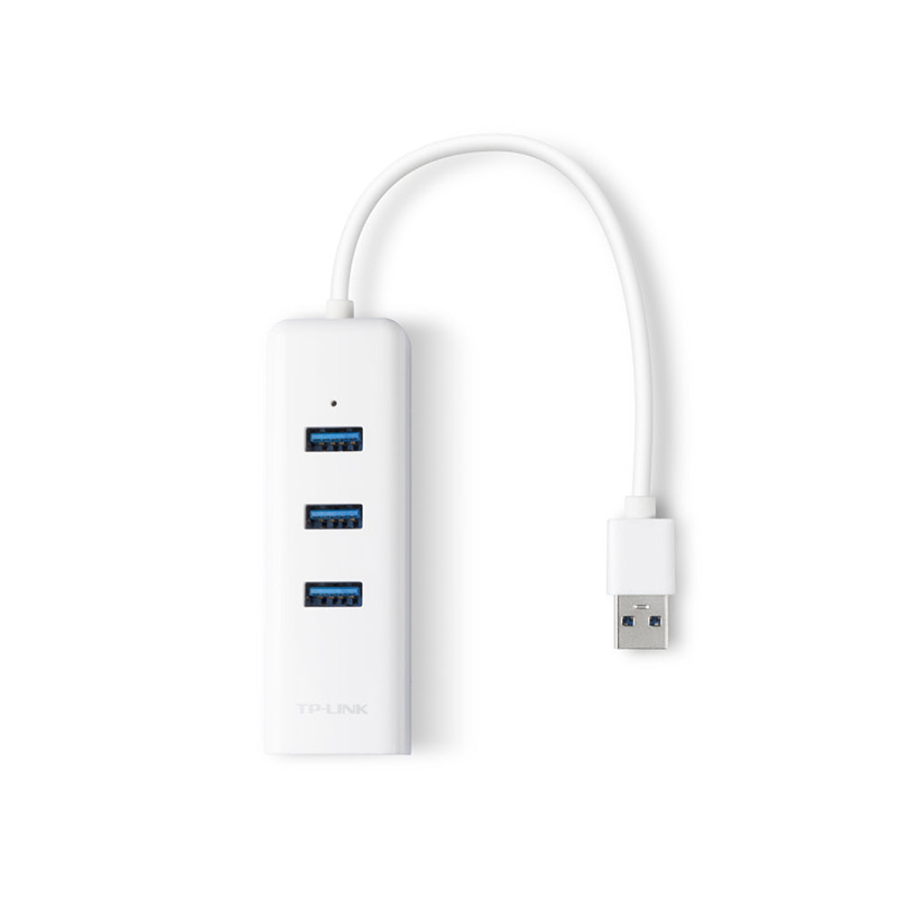 Adaptador USB-A 3.0 para Ethernet Gigabit + 3 Portas USB-A