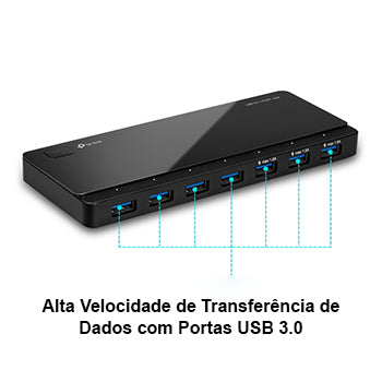 Hub TP-LINK UH700 USB-A 3.0 7 Portas com Alimentação