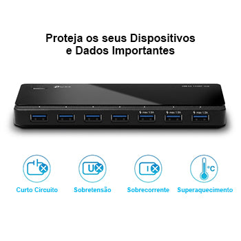 Hub TP-LINK UH700 USB-A 3.0 7 Portas com Alimentação