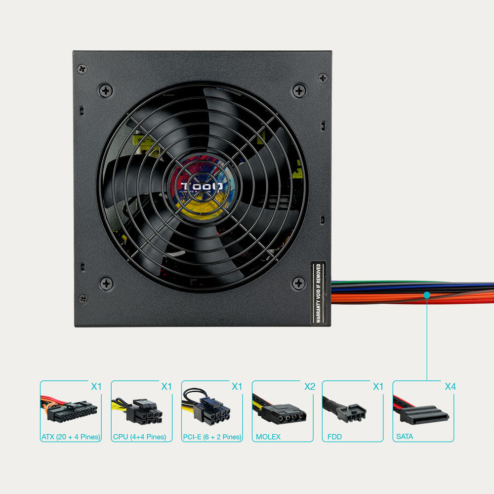 Fonte Alimentação TOOQ ATX 600W com PFC activo
