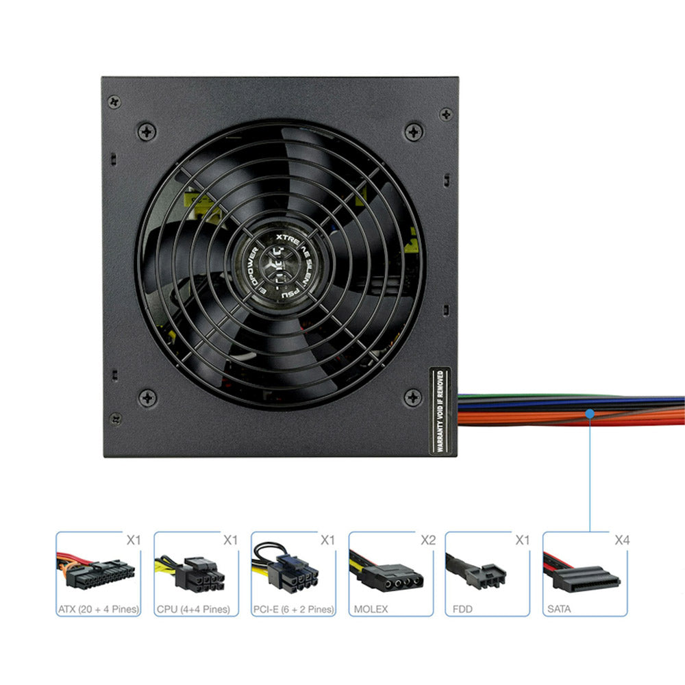 Fonte Alimentação TOOQ Ecopower II ATX 550W com PFC Activo