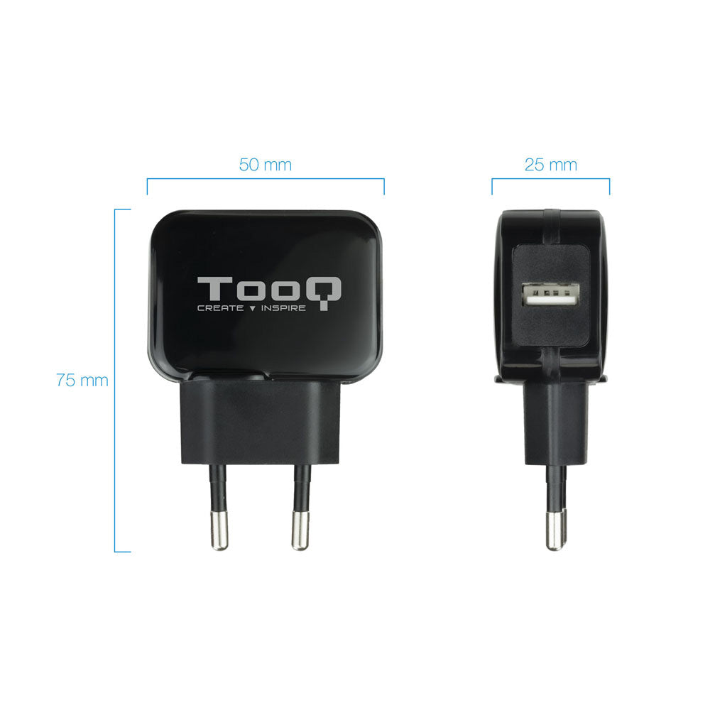 Carregador USB-A 5V 2.4 Preto