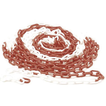 Corrente Sinalização Branco/Vermelho 6mm-10m