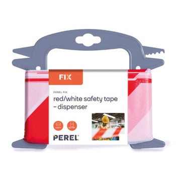 Fita Não Adesiva Sinalização Branco/Vermelho 80mmx100m