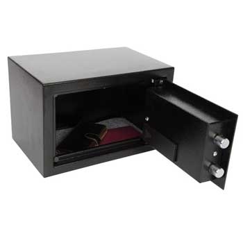Cofre Eletrónico Perel 200x310x200mm Preto