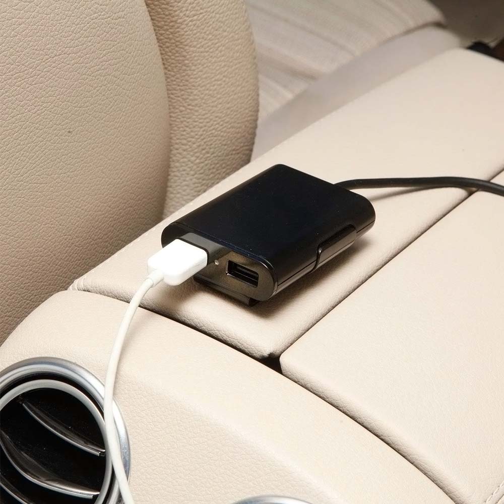 Carregador Isqueiro Auto USB-A 4 Portas