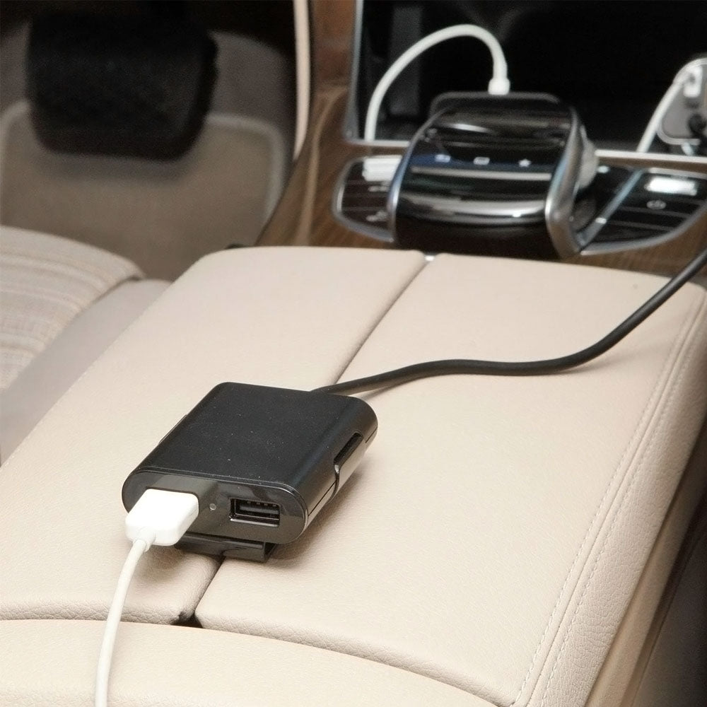Carregador Isqueiro Auto USB-A 4 Portas