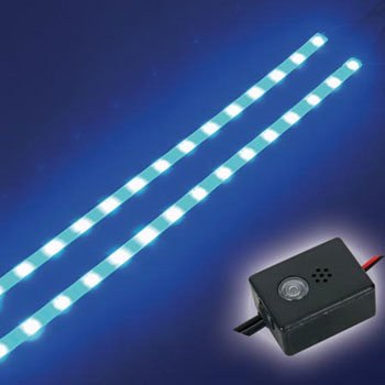 Fita LED Auto-Adesiva Dupla 12VDC Azul - ON/OFF