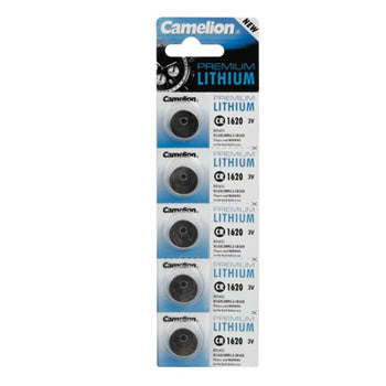Pilhas CR1620 Lithium 3V 60mAh 5un
