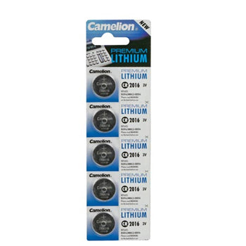 Pilhas CR2016 Lithium 3V 85mAh 5un