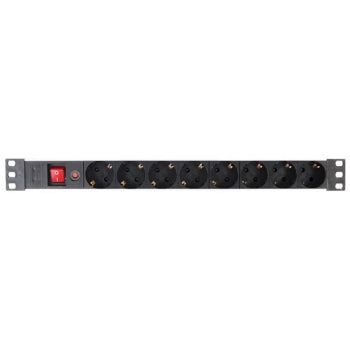 Bloco 8 Tomadas + Interruptor para rack de 19 Pol