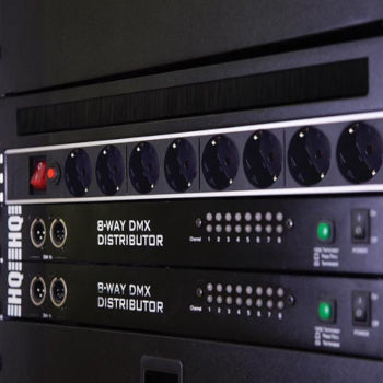 Bloco 8 Tomadas + Interruptor para rack de 19 Pol