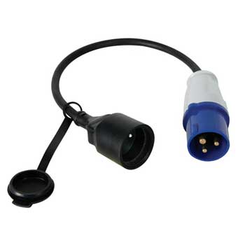 Cabo Conversor Ficha CEE Macho/Schuko Fêmea 40cm