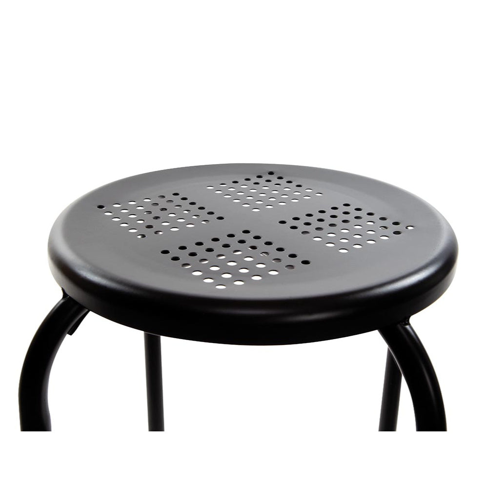 Banco Empilhável Metalico Preto 45x29cm