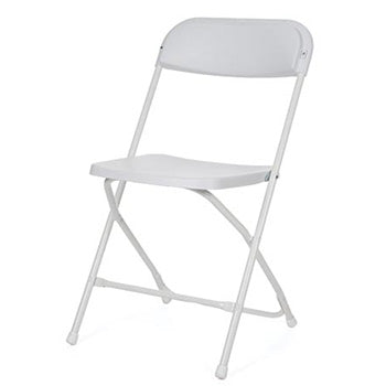Cadeira Dobrável em Plástico Branco
