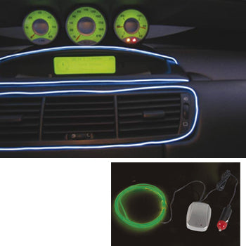 Set Fios Eletroluminescentes Verde 3m 12V Music Controlled