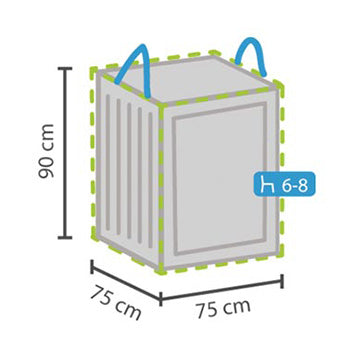 Cobertura de Exterior 75x75x90cm Tipo Bolsa Para Almofadas