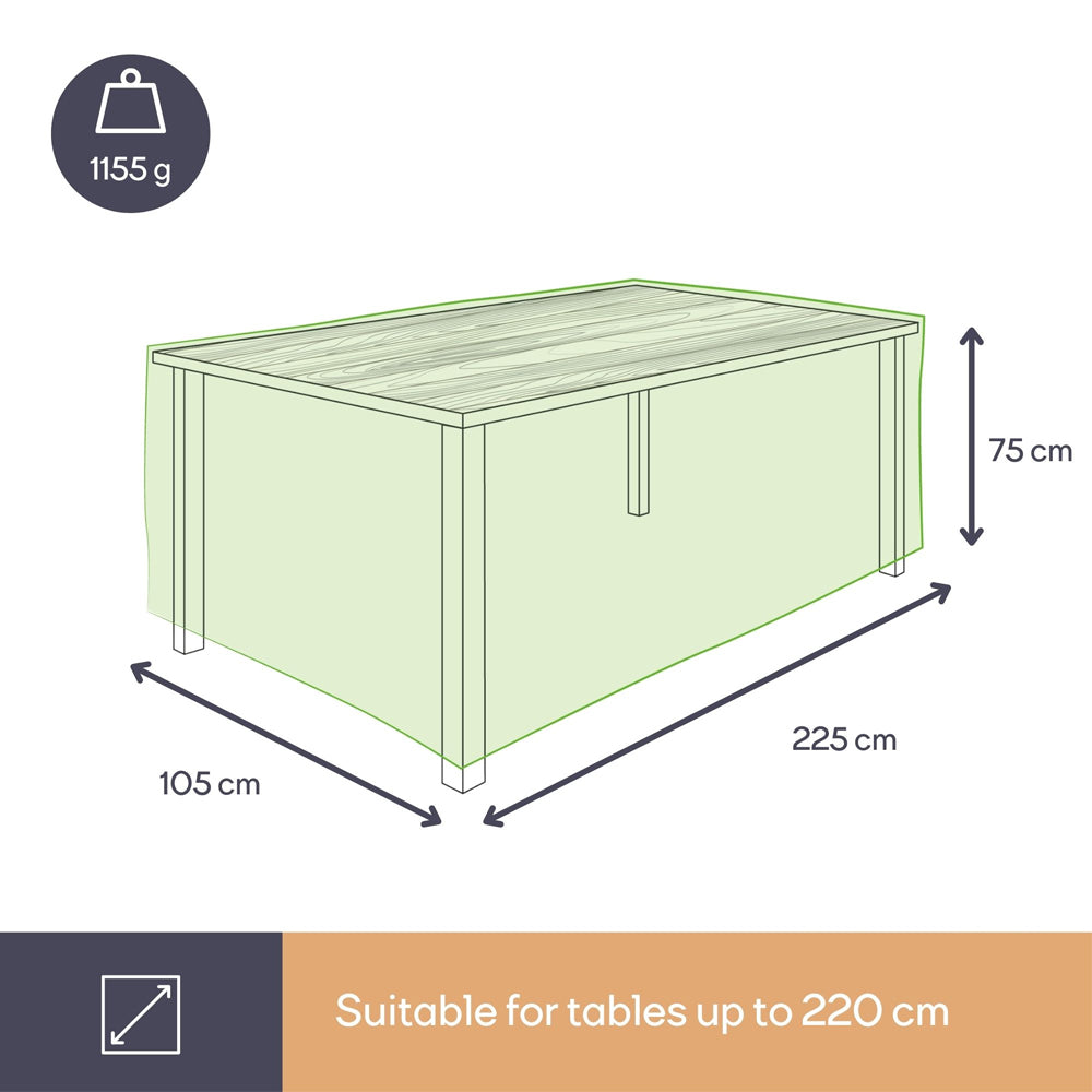 Cobertura de Exterior para Mesas Até 220cm - 225x105x75cm