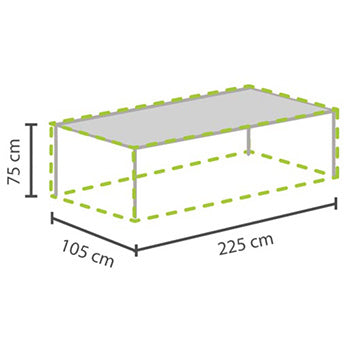 Cobertura de Exterior para Mesas Até 220cm - 225x105x75cm