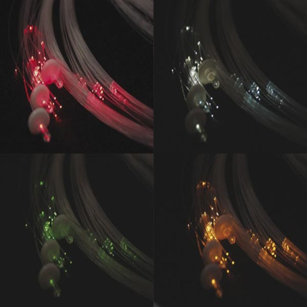 Kit Fibra Ótica Multicolorida 100 Fibras 2 a 5mts