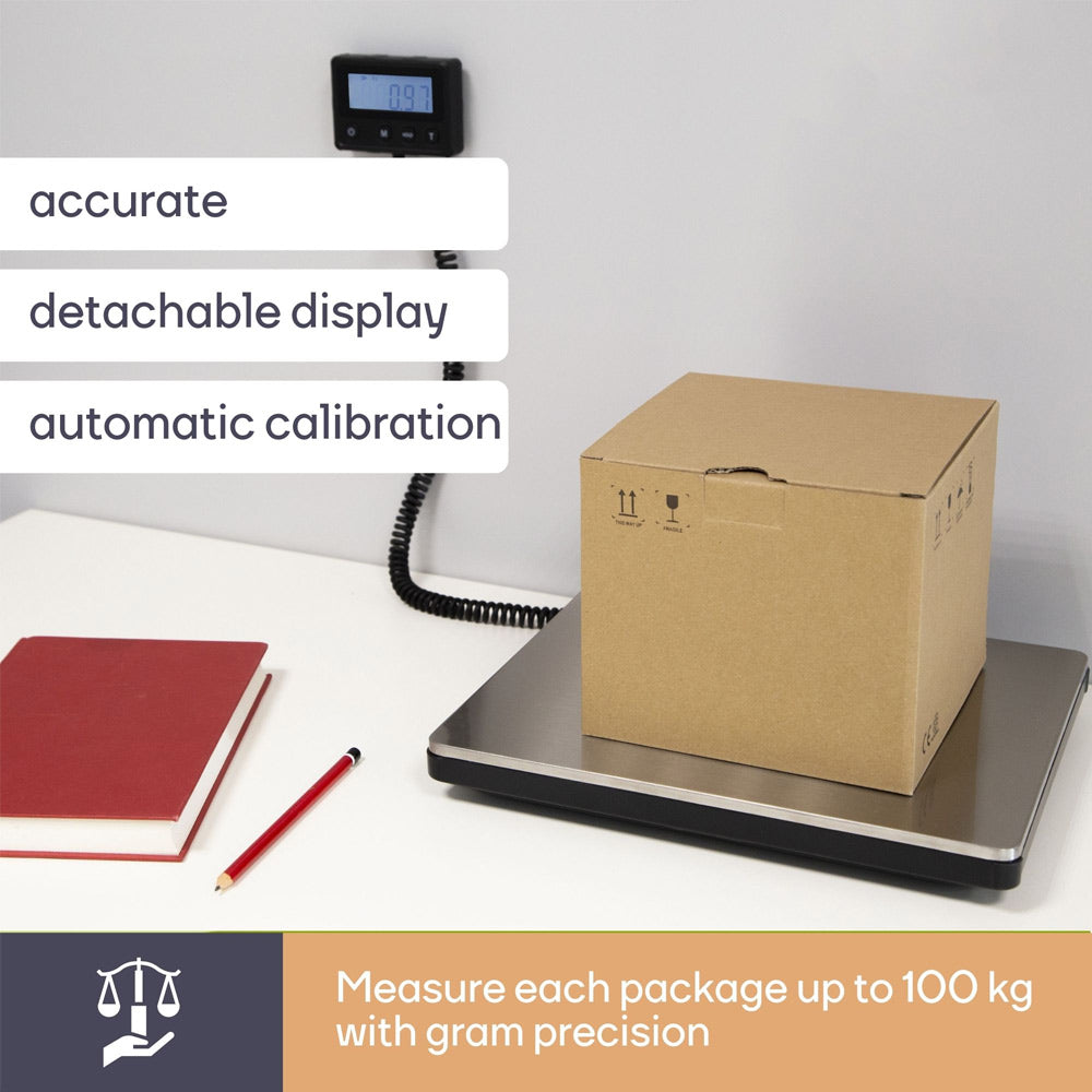 Balança Postal Digital Visor Externo 100Kg-10g USB-C
