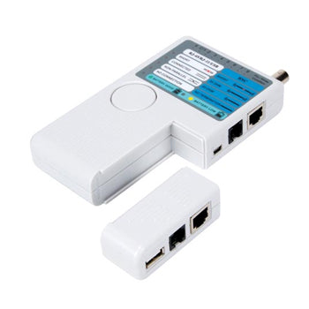 Testador de redes USB-A, USB-B, BNC, 8P8C (RJ45), 6P6C (RJ1)