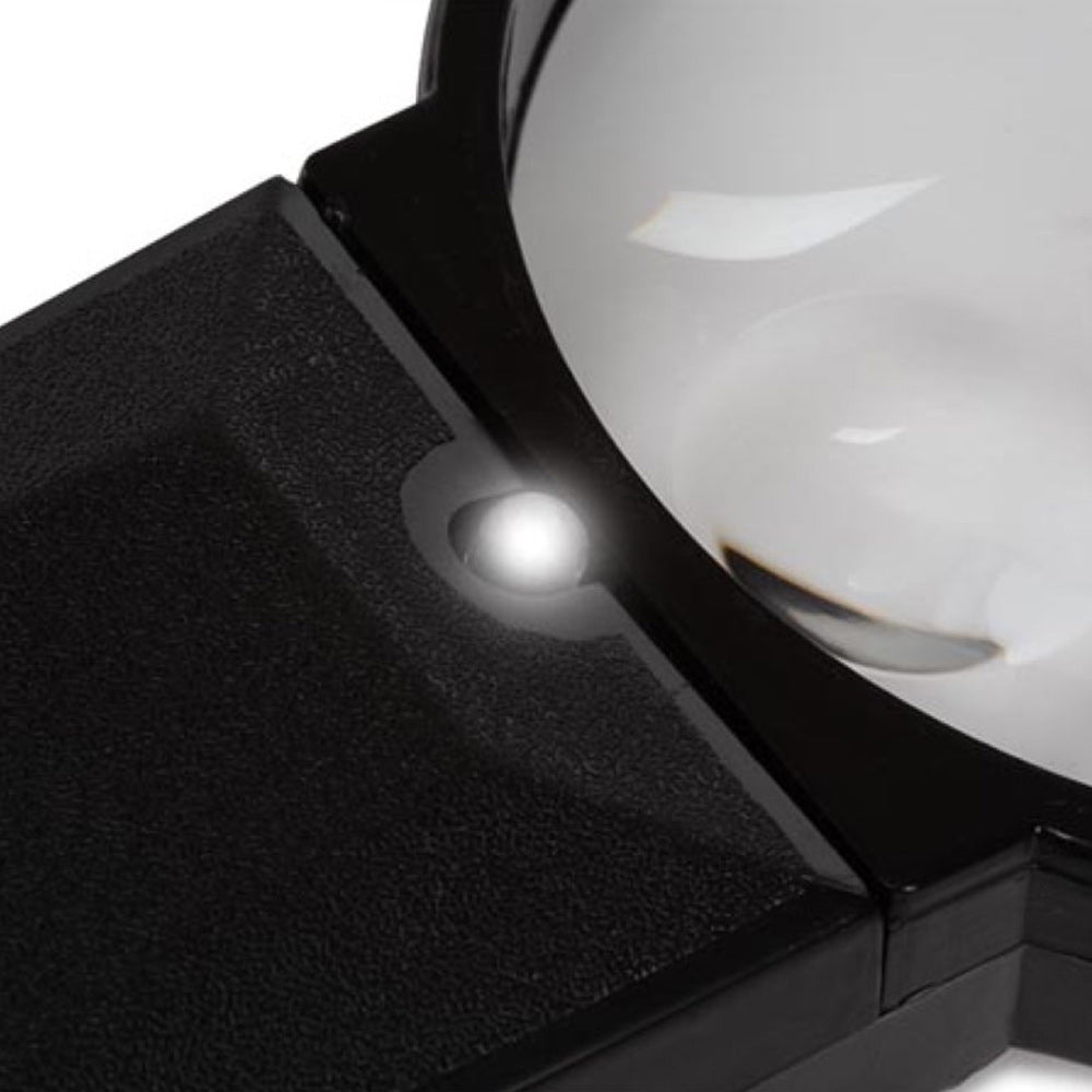Lupa Mão Aumento x4 com Led