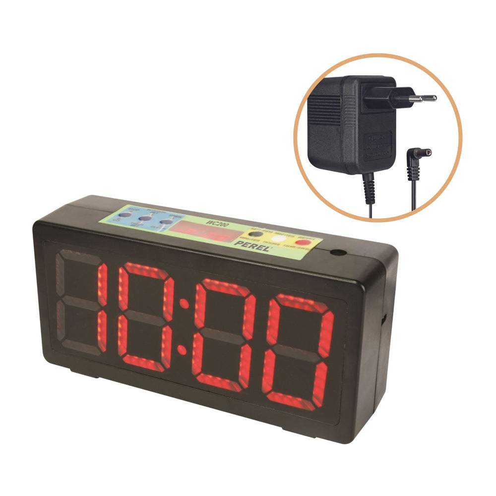 Relógio Parede Cronómetro Temporiz Leds 10cm (327x156x93mm)