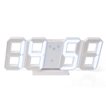 Relógio LED 3D Digitos Brancos