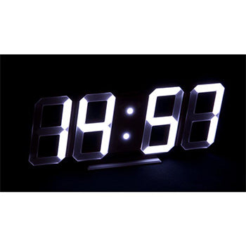 Relógio LED 3D Digitos Brancos