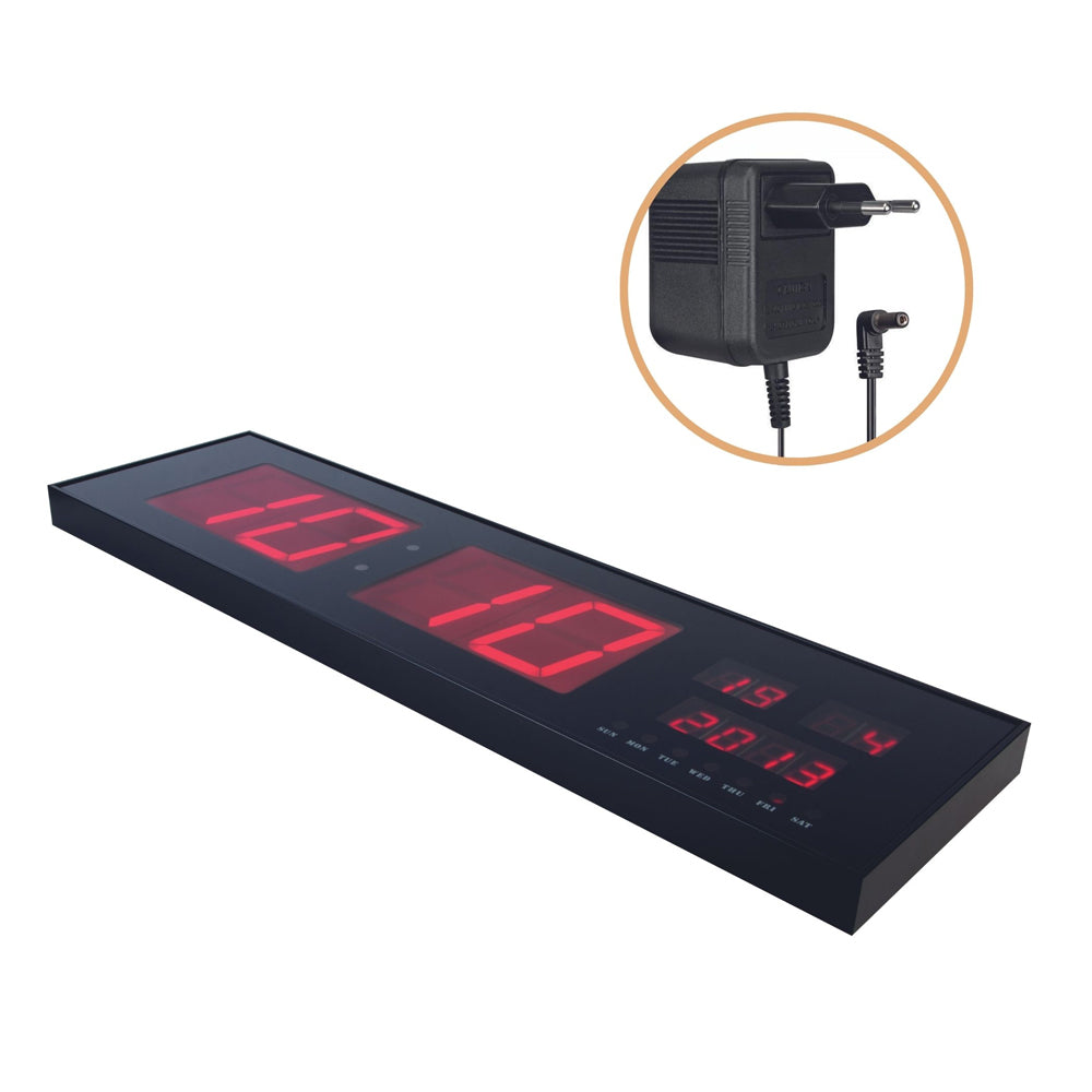 Relógio Parede Display Leds Vermelhos