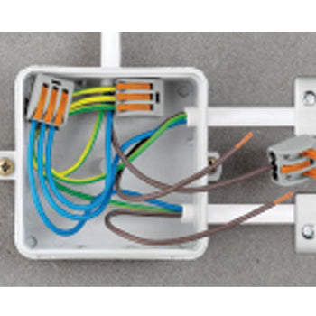 Borne WAGO 2x0.08-4mm Condutores Flexíveis / Rígidos Cinza