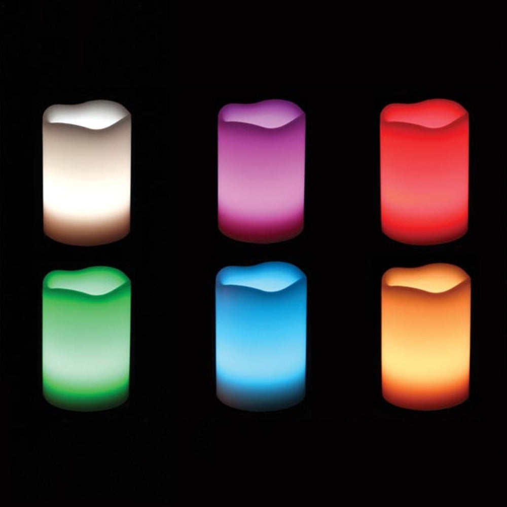 Vela Cera Real Leds RGB com Controlo Remoto