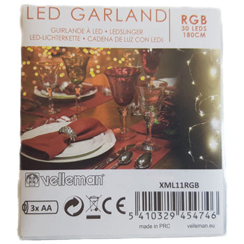 Grinalda 30 LEDs RGB