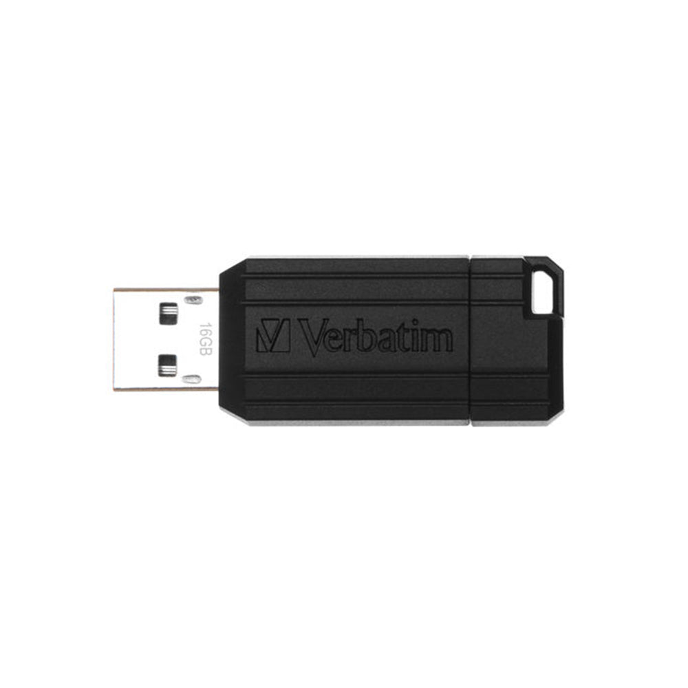 Pen Drive 16GB USB-A 2.0 VERBATIM PINSTRIPE Preto