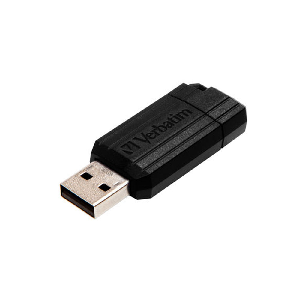Pen Drive USB-A 2.0 32GB VERBATIM PINSTRIPE Preto