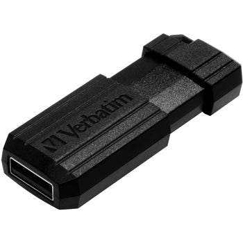 Pen Drive 128GB USB-A 2.0 VERBATIM PINSTRIPE Preto