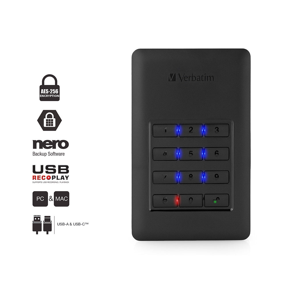 Disco Externo 1TB HDD 2.5 VERBATIM Store-n-Go USB-A + USB-C