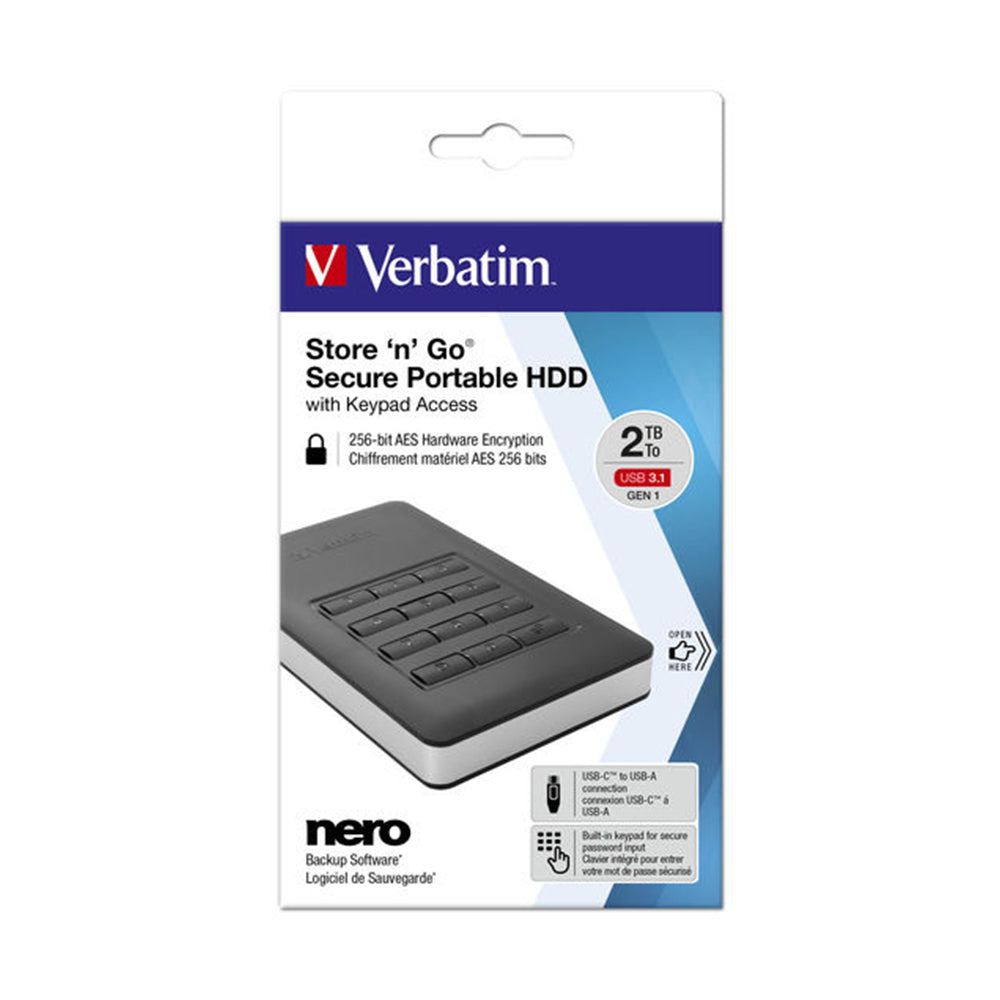 Disco Externo 2TB HDD 2.5 VERBATIM Store-n-Go USB-A + USB-C