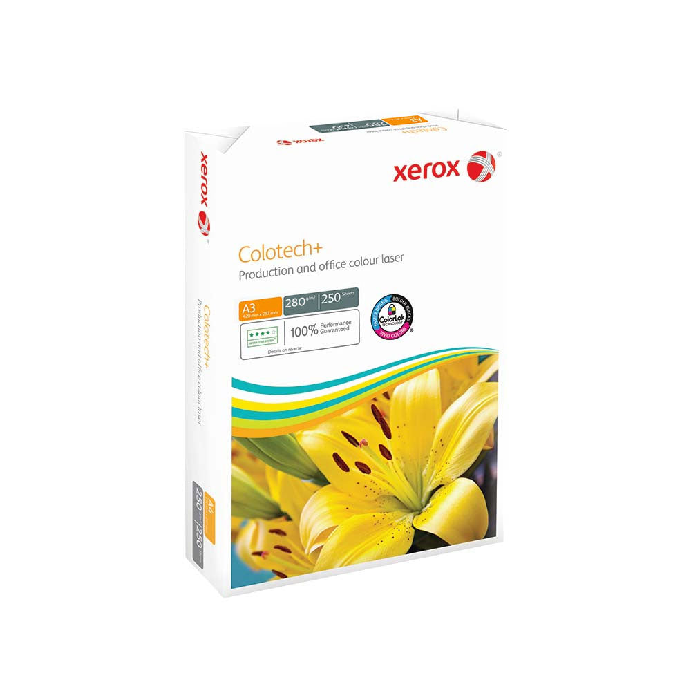 Papel 280gr Fotocopia A3 Xerox Colotech+ 1x250Fls