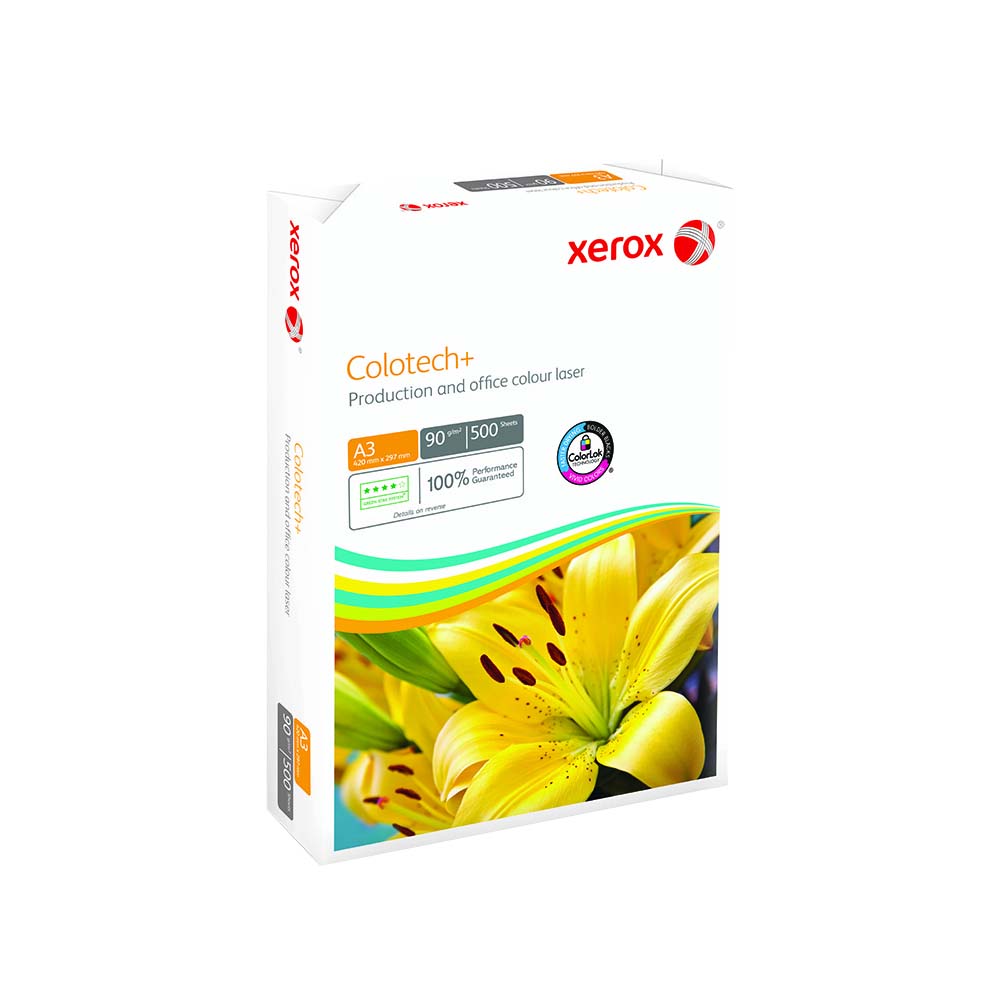 Papel 090gr Fotocopia A3 Xerox Colotech+ 1x500Fls