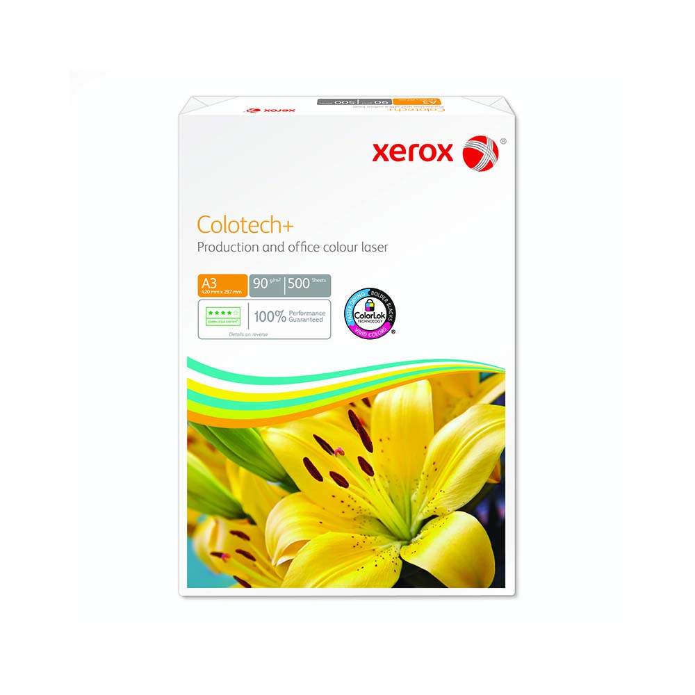Papel 090gr Fotocopia A3 Xerox Colotech+ 1x500Fls