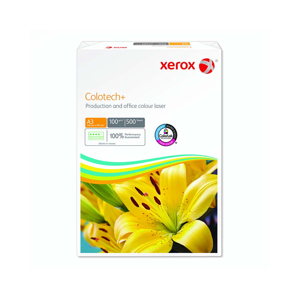 Papel 100gr Fotocopia A3 Xerox Colotech+ 1x500Fls