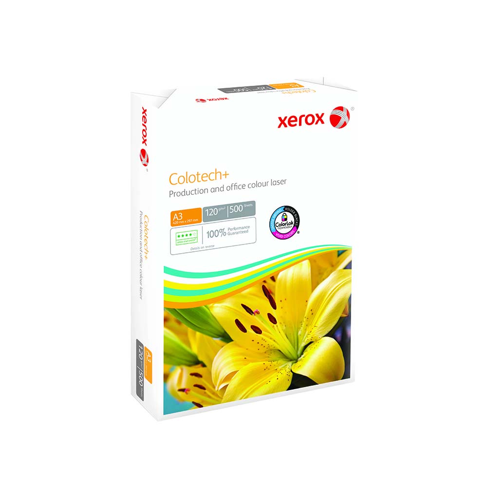 Papel 120gr Fotocopia A3 Xerox Colotech+ 1x500Fls