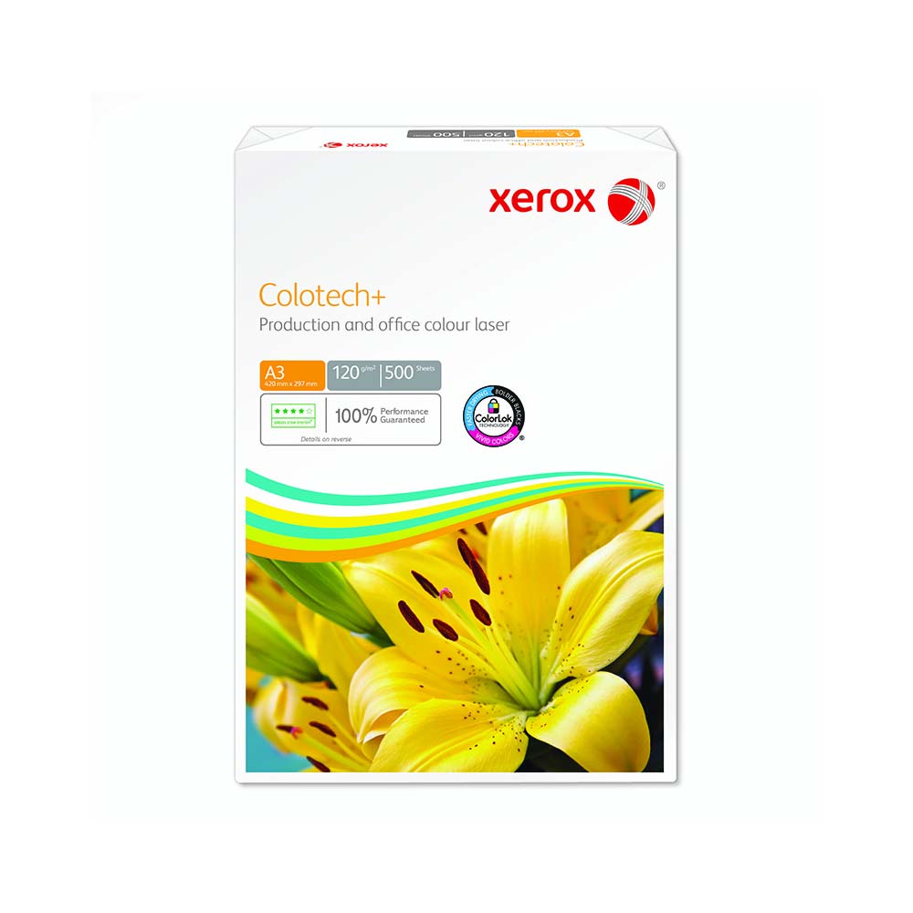 Papel 120gr Fotocopia A3 Xerox Colotech+ 1x500Fls