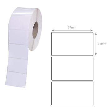 Etiquetas 057x32 D25mm 2000D Térmicas Premium ZEBRA 12 Rolos