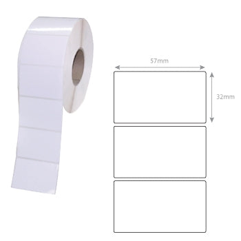 Etiquetas 057x32 D25mm 2000D Térmicas Premium ZEBRA 12 Rolos